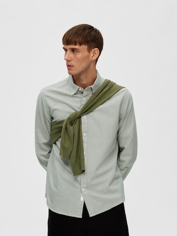 žalia SELECTED HOMME Standartinis modelis Marškiniai 'Regguy'