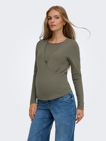 Only Maternity Top 'OLMKAILA' in Grün: Vorderseite