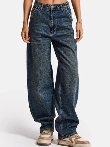 IT'S BASIC Loosefit Jeans 'Skater Mid Rise Jeans' in Blauw