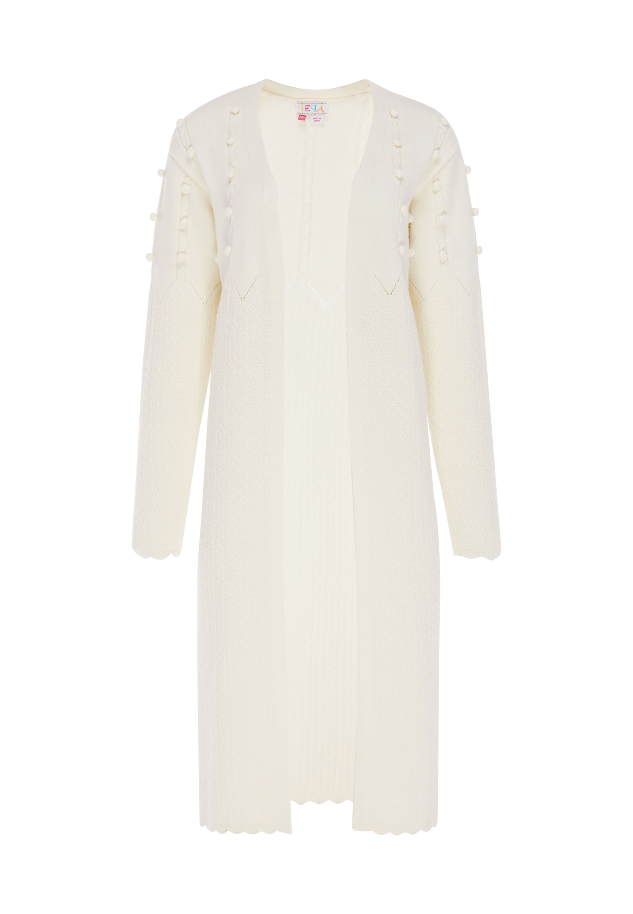 IZIA Knit cardigan in White: front