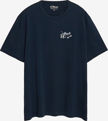 s.Oliver Men Big Sizes T-Shirt in Blau: Vorderseite