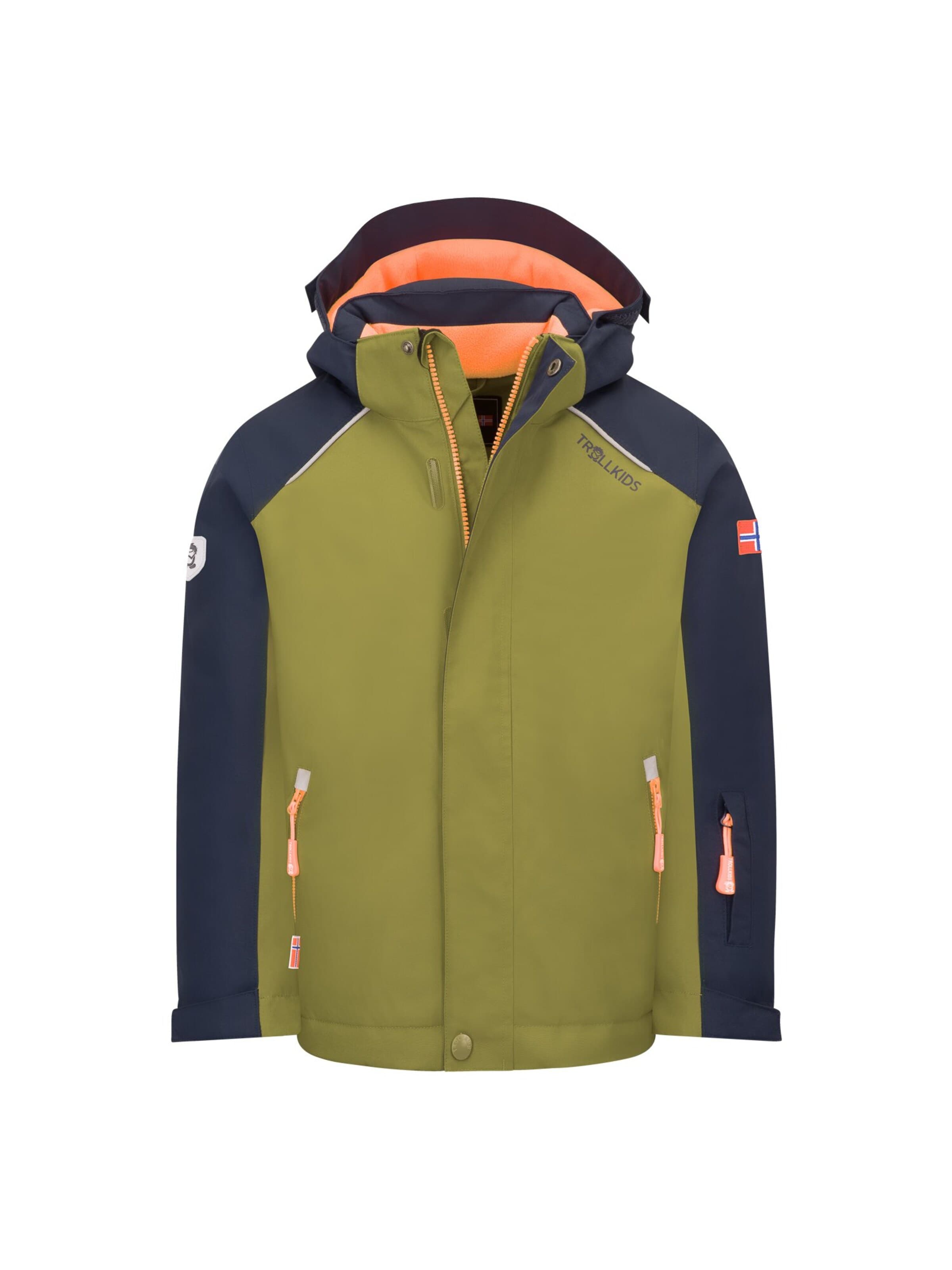 TROLLKIDS Winter Jacket in Green: front