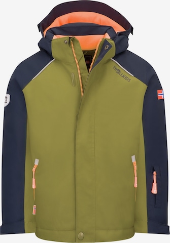 TROLLKIDS Winter Jacket in Green: front