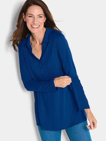 Goldner Shirt in Blau