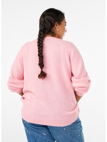 Zizzi Pletena jopa 'Mvida' | roza barva