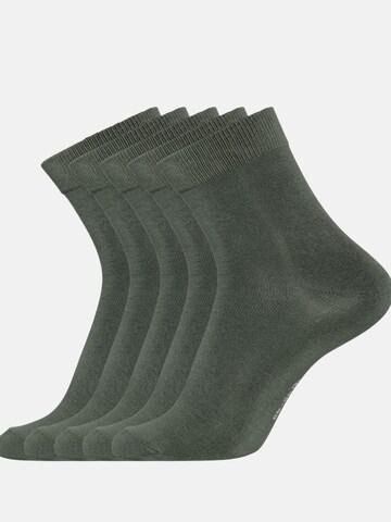 Copenhagen Bamboo Sokken '5 par armygrønne bambus strømper' in Groen: voorkant
