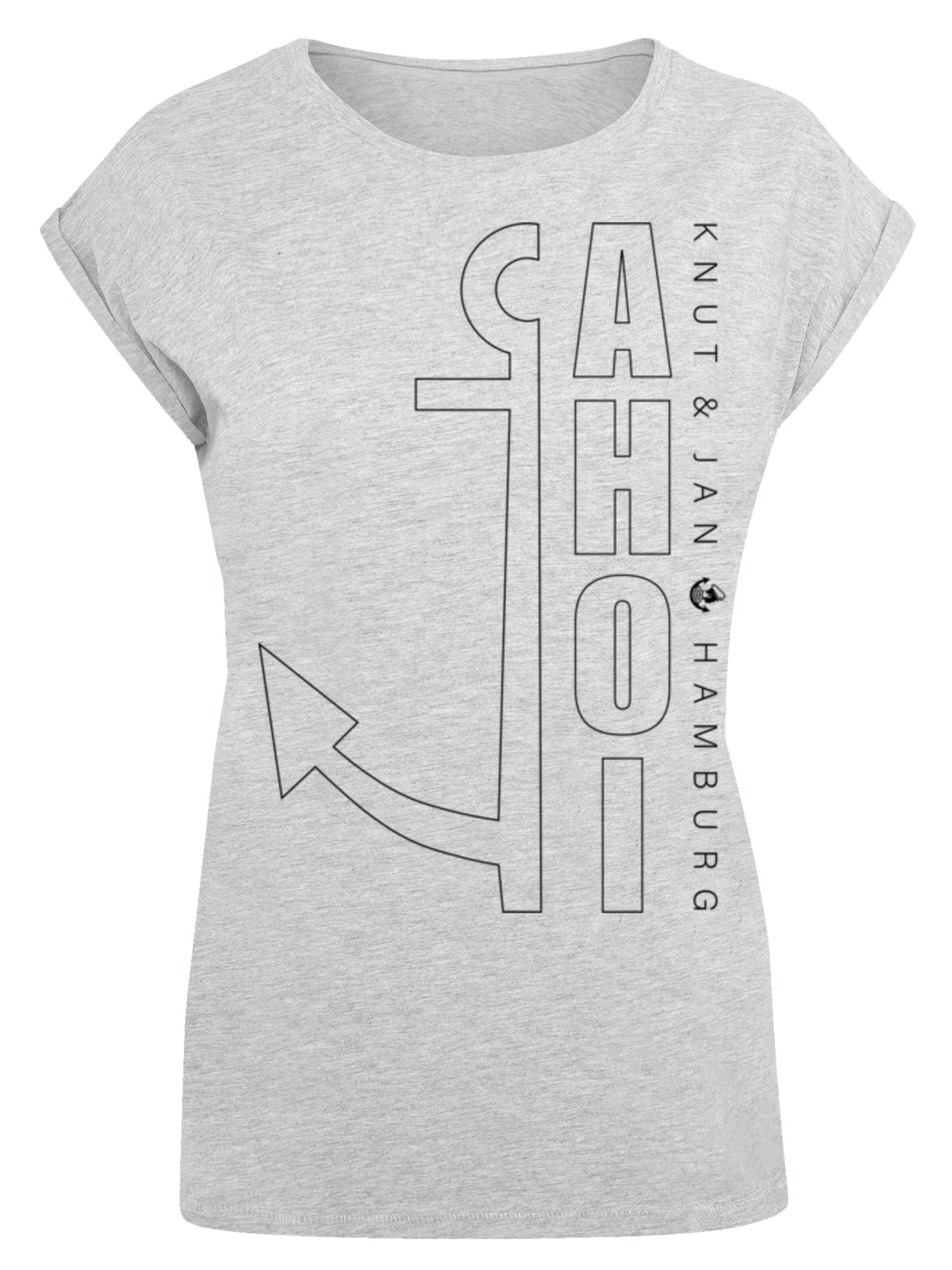 F4NT4STIC Shirt 'Ahoi' in Grau: Vorderseite