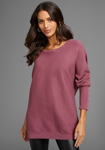 LAURA SCOTT Sweater in Purple: front