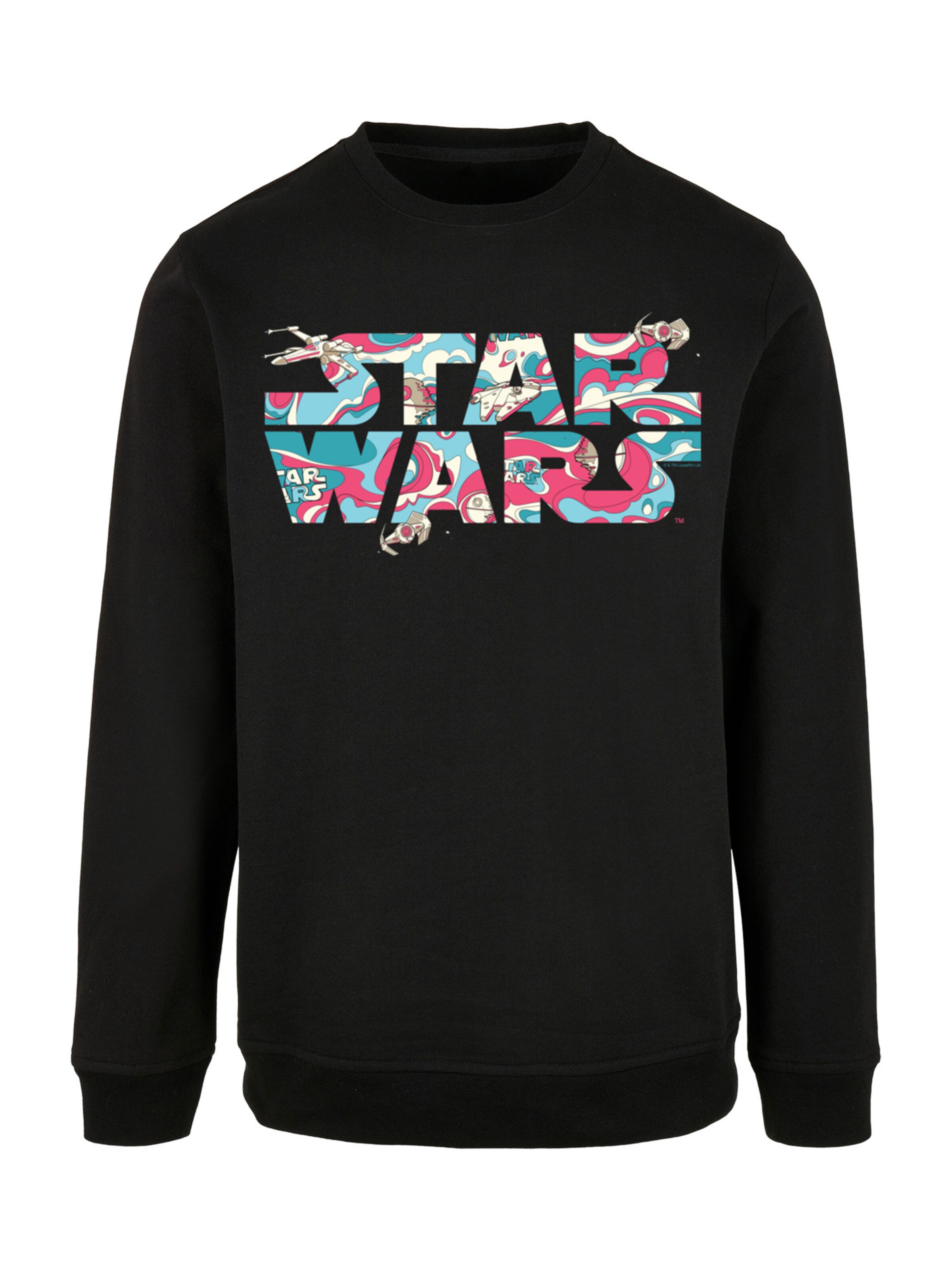 Sweat-shirt 'Star Wars' F4NT4STIC en noir : devant