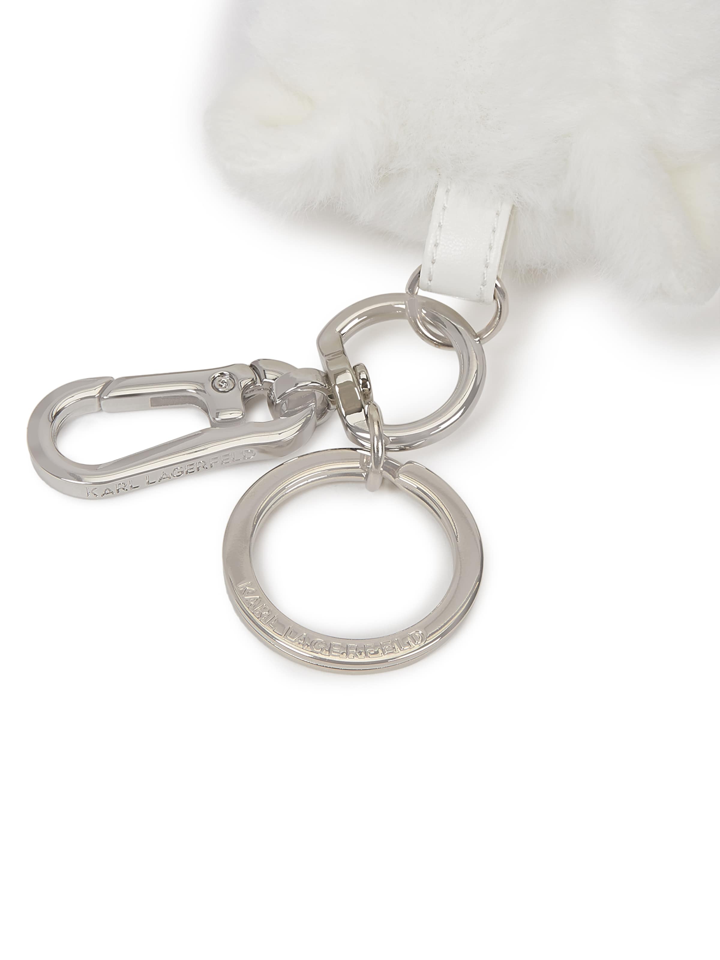 Karl Lagerfeld - Llavero ' Ikon Choupette Plüschtier-Schlüsselanhänger ' en blanco