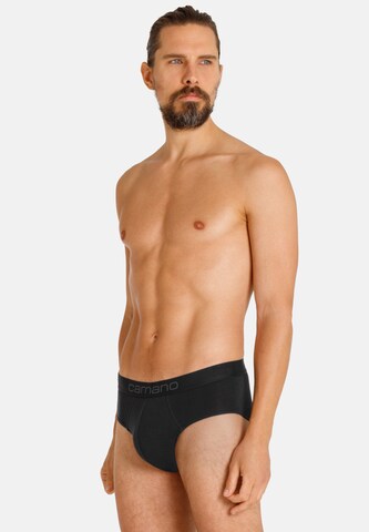 Slip di camano in nero: frontale