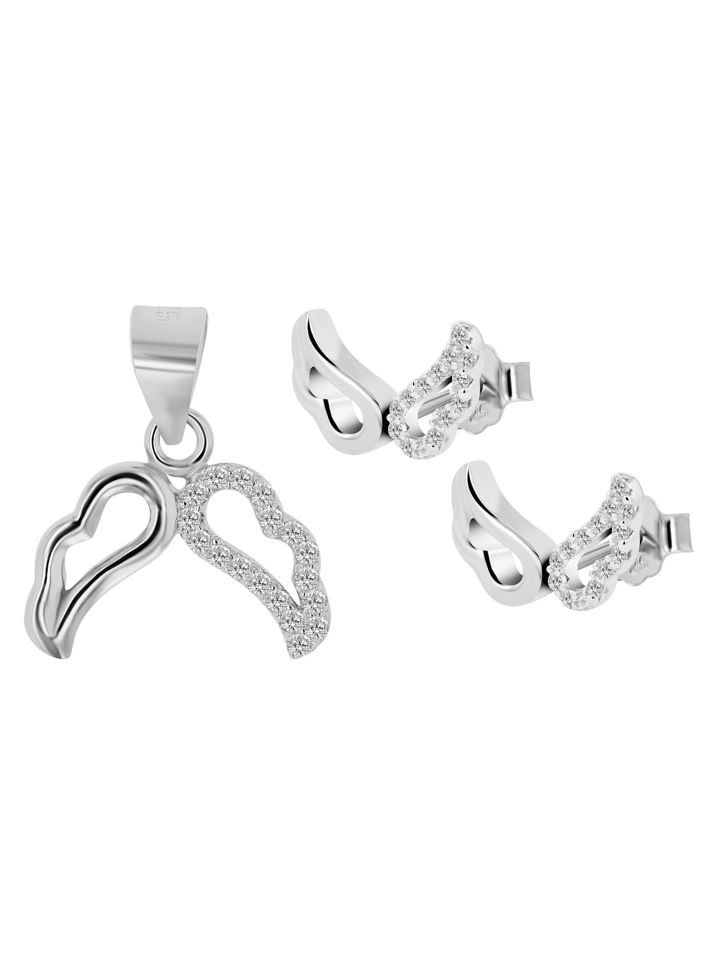 Akzent Schmuckset 'Edelstahl silber'‌‌‌‌‌‌‌ in Silber: Vorderseite