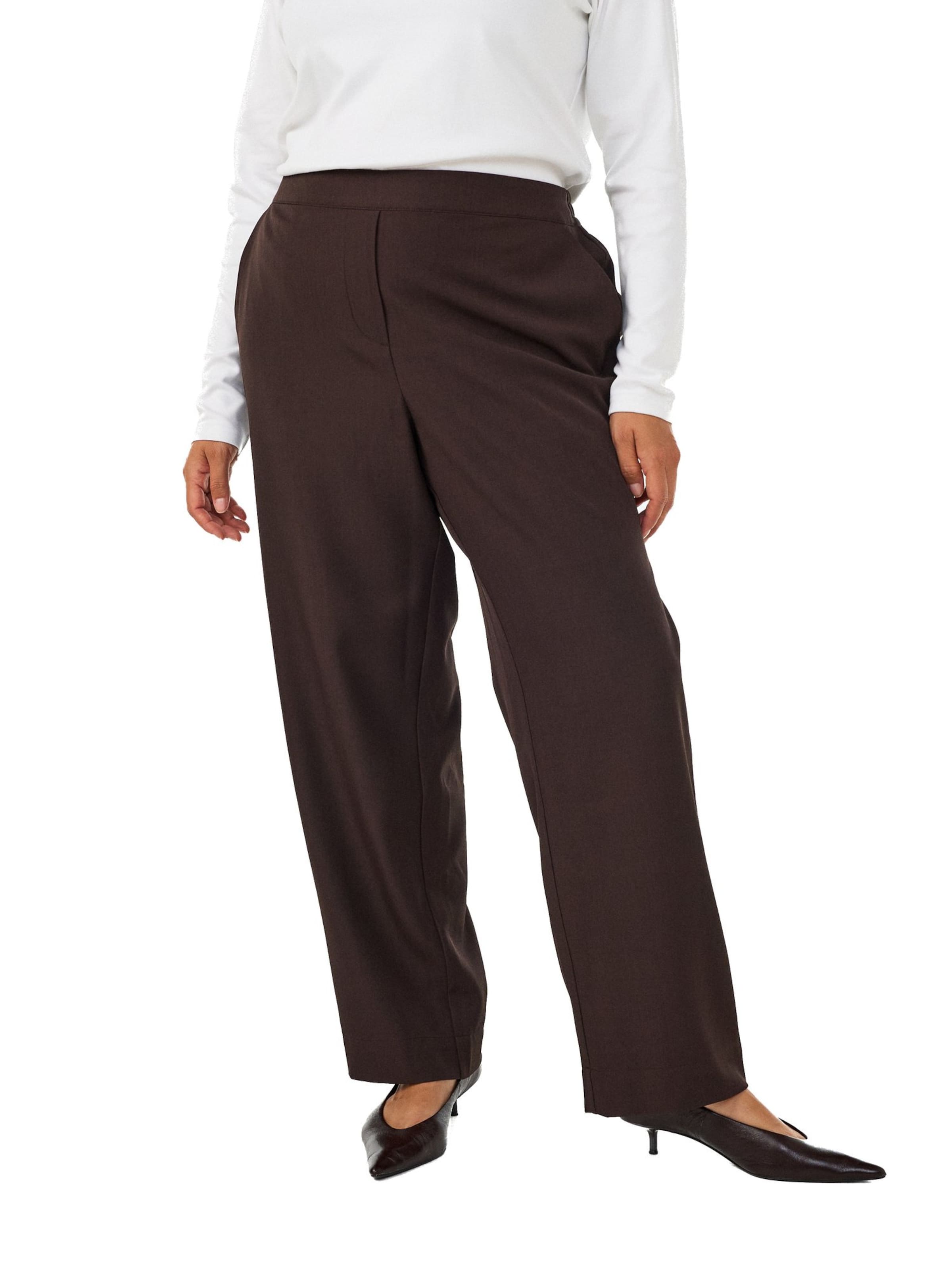 Zizzi - regular Pantalón 'FLILLOW' en marrón