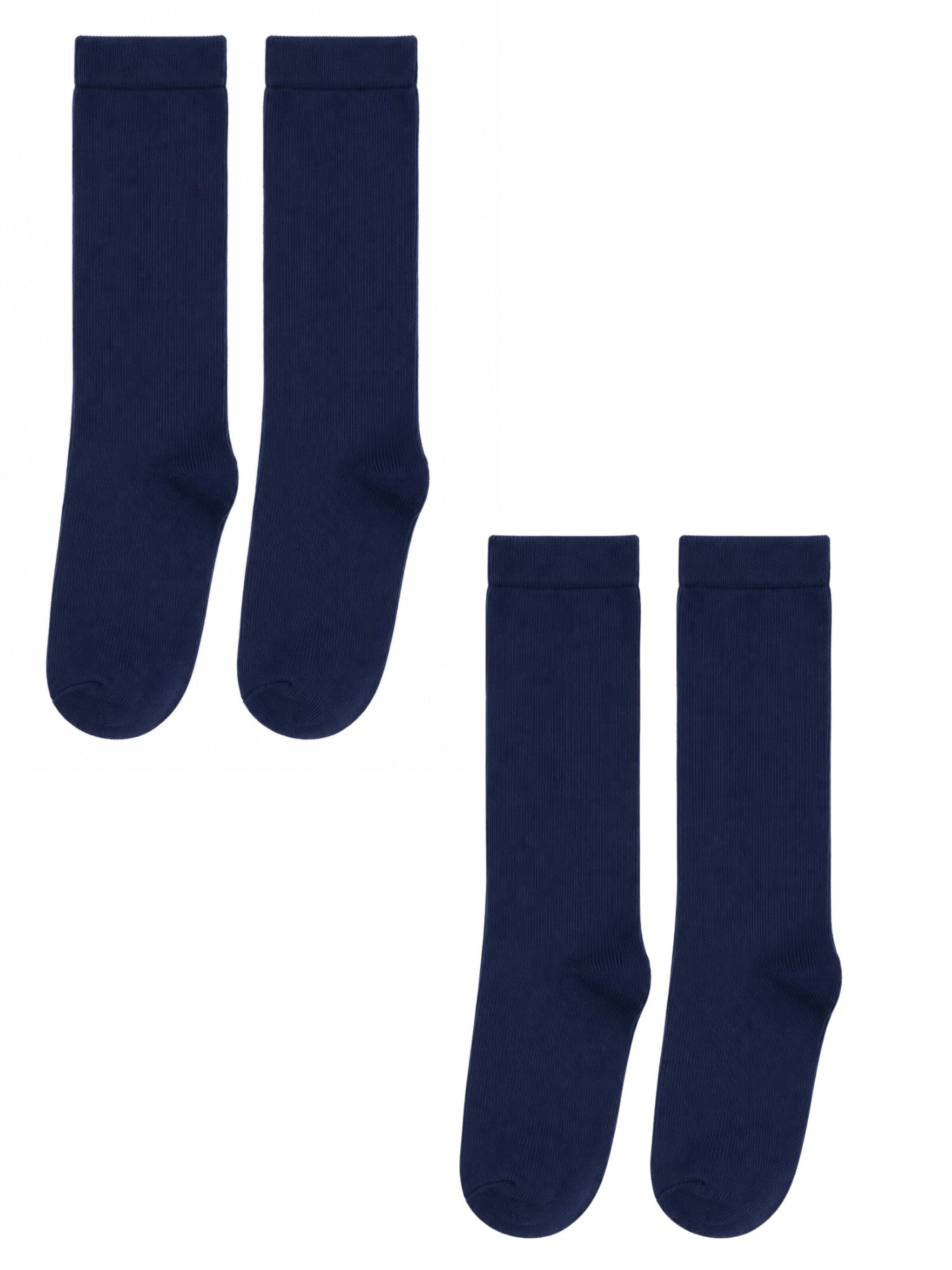 Albero Natur Socks 'Bio-Baumwoll-Kinderkniestrümpfe – 2er Pack' in Blue: front