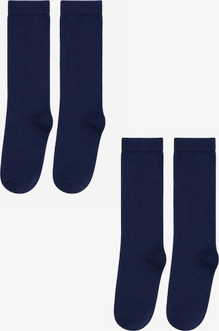 Albero Natur Socks 'Bio-Baumwoll-Kinderkniestrümpfe – 2er Pack' in Blue: front