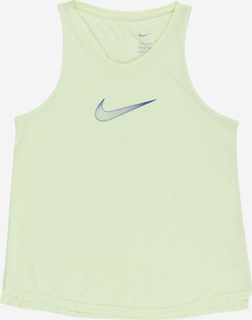 NIKE Top sportowy w kolorze zielony: przód