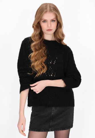 Pull-over DreiMaster Vintage en noir : devant