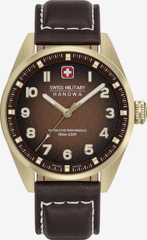 SWISS MILITARY HANOWA Analog watch 'Greyhound' in Brown: front