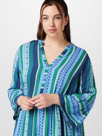 ONLY Carmakoma Skjortklänning 'Marrakesh' i blå