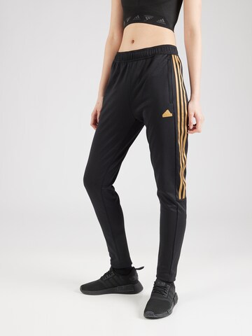 ADIDAS SPORTSWEAR Ozke Športne hlače 'TIRO' | črna barva: sprednja stran