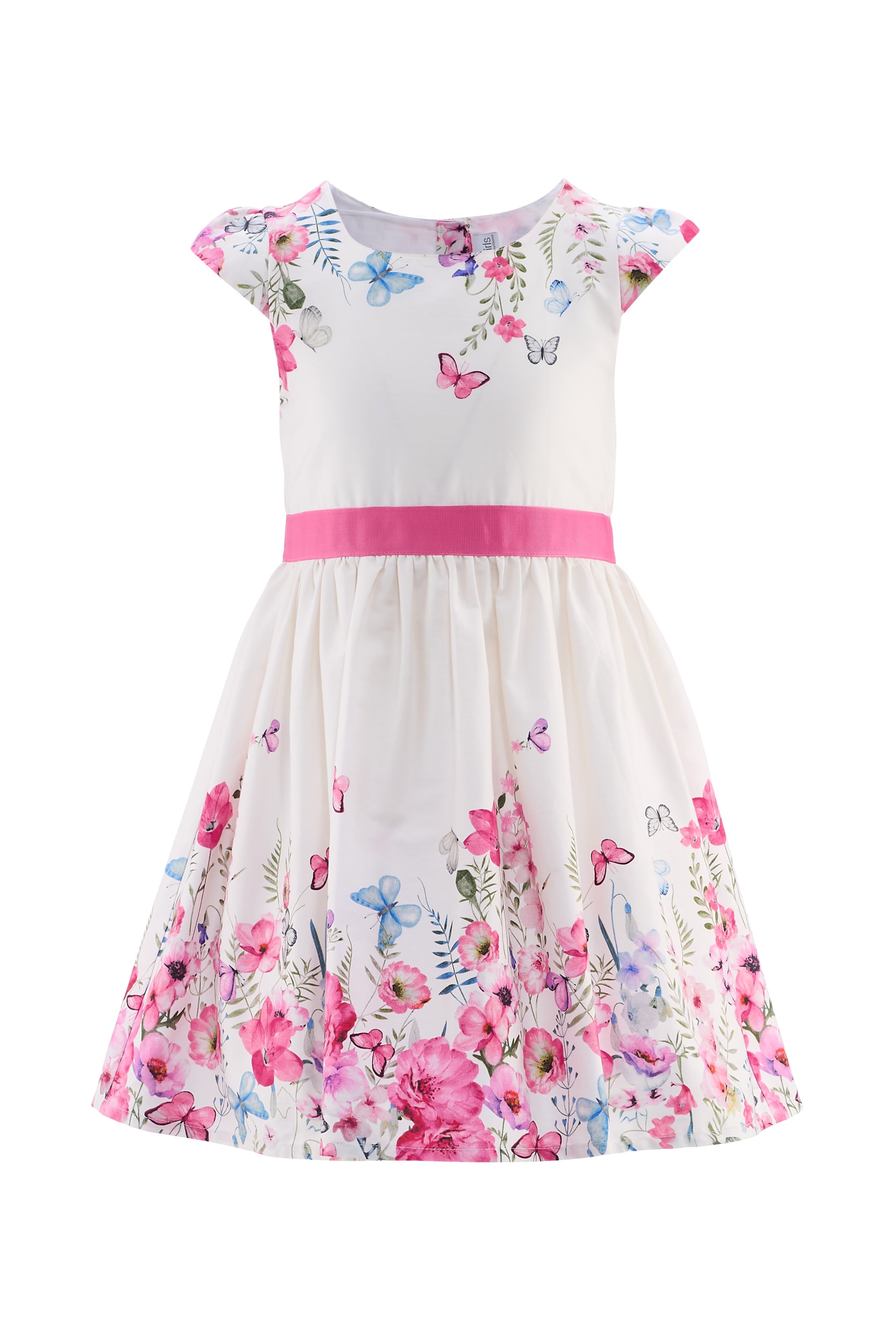 happy girls Dress in White: front
