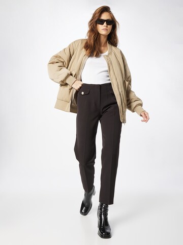 River Island Дънки Tapered Leg Панталон с ръб в черно