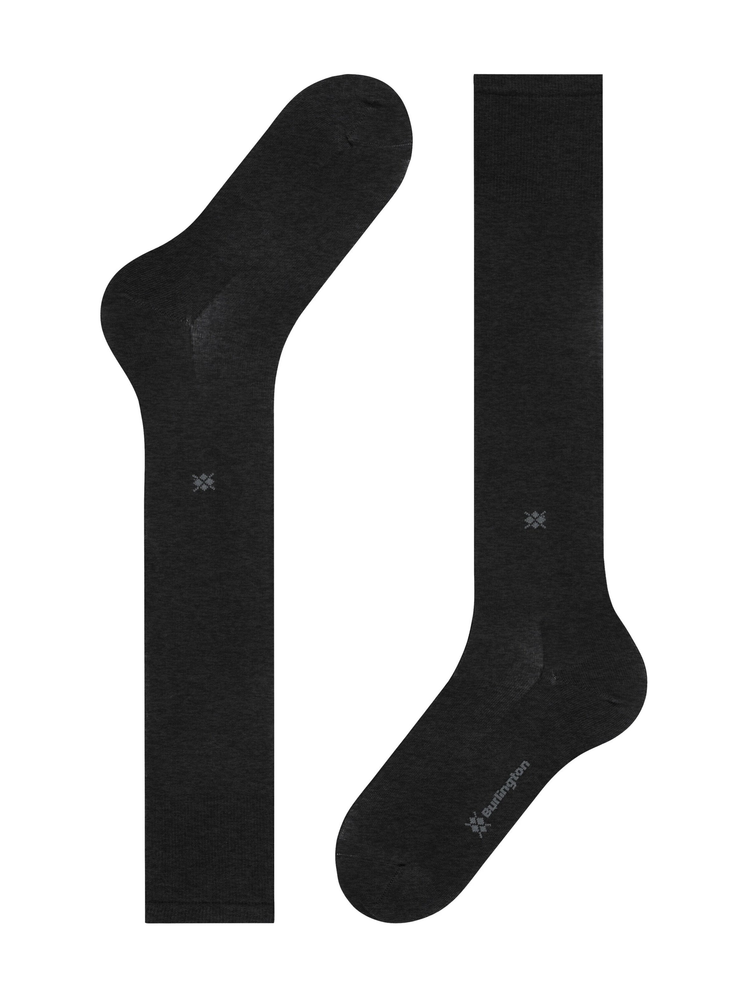 BURLINGTON Knee High Socks 'Dublin' in Grey