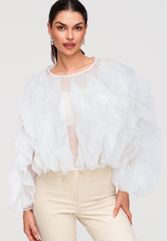 Ombre Blouse in White: front