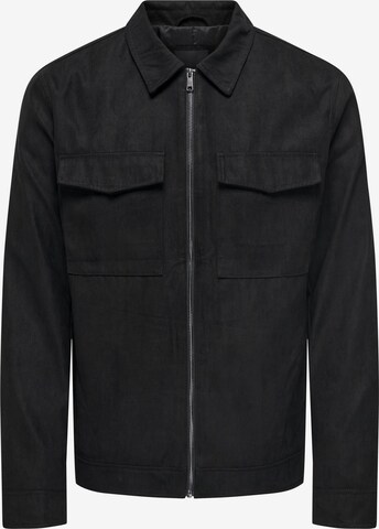 Veste mi-saison Only & Sons en noir : devant