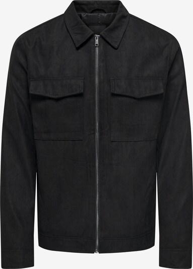 Only & Sons Veste mi-saison en noir, Vue avec produit