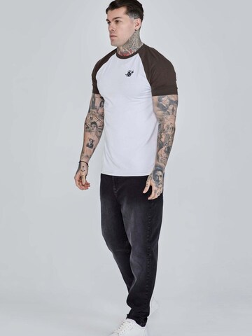 SikSilk Shirt 'Raglan' in White