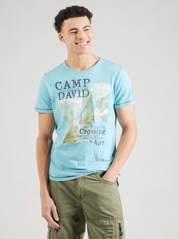 Maglietta di CAMP DAVID in blu: frontale