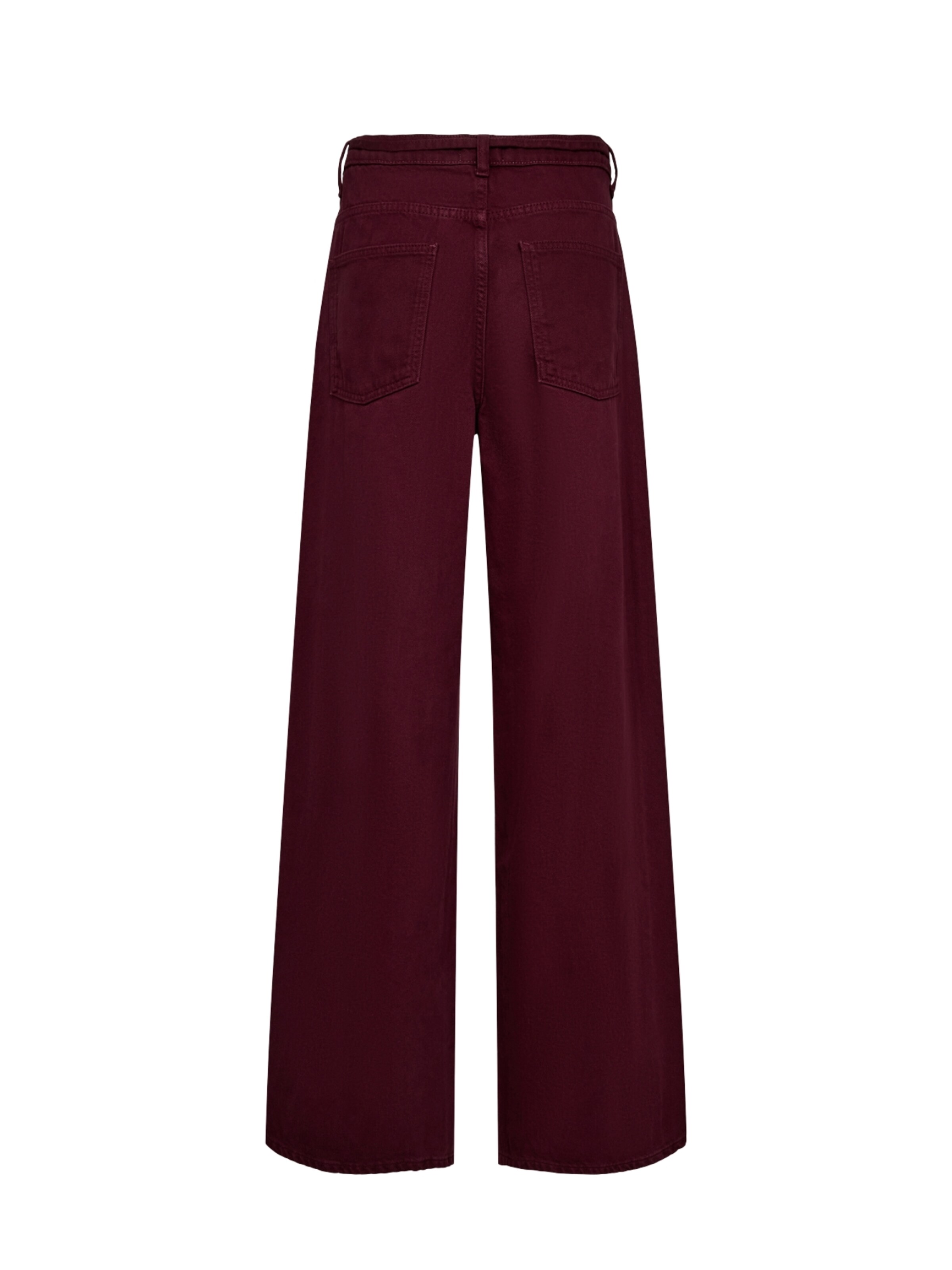 NÜMPH Wide leg Jeans ' NUBROOKLYN SOLID ' in Rood