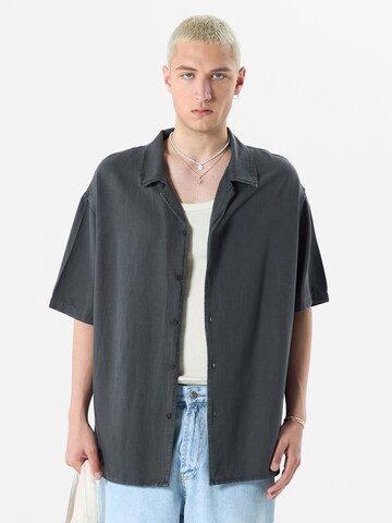 VAMOS CLO - Comfort Fit Camisa 'Snowdrop' em cinzento: frente
