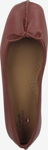 CLARKS Ballet Flats 'Freckle Ice' in Red