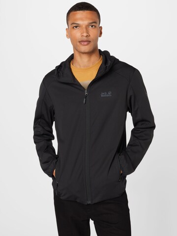 JACK WOLFSKIN Outdoor jacket 'Go Hike' in Black: front