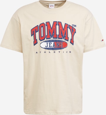 Tommy Jeans T-Shirt 'Essential' in Beige: predná strana