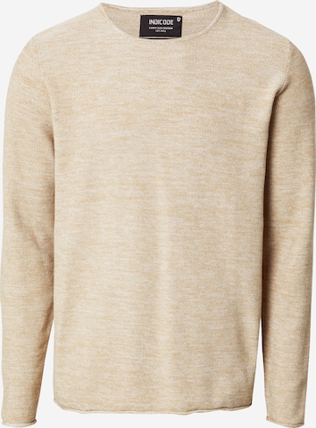 INDICODE JEANS Sveter 'Christian' - Béžová: predná strana