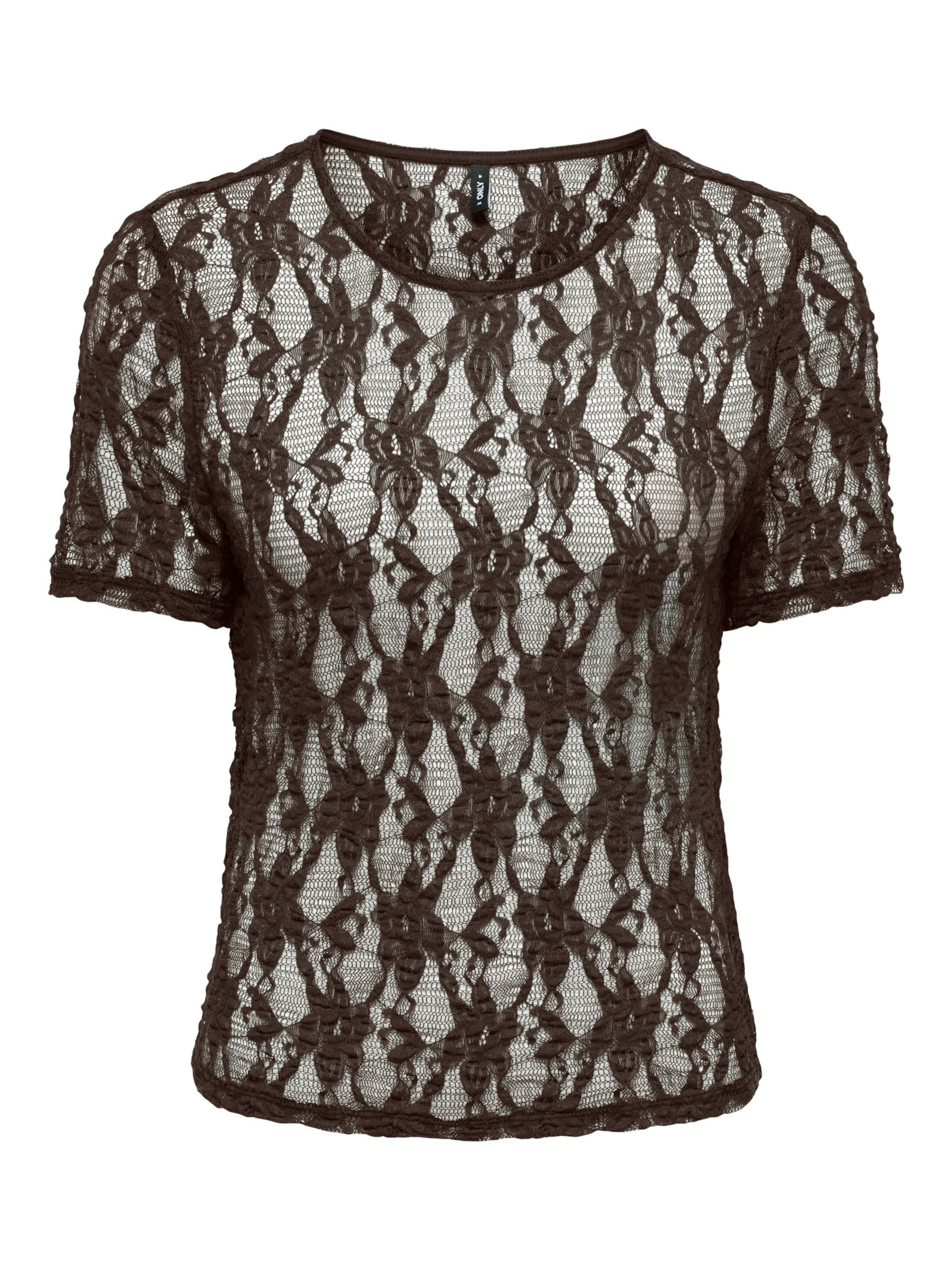 ONLY T-Shirt 'ONLAlba' in Braun: Vorderseite