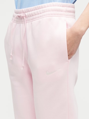 Nike Sportswear Ozke Hlače 'Phoenix Fleece' | roza barva