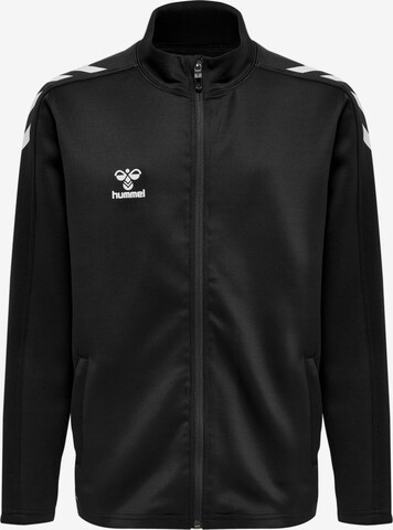 Hummel Athletic Zip-Up Hoodie 'Core Xk Poly' in Black: front