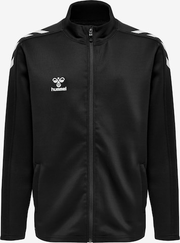 Hummel Athletic Zip-Up Hoodie 'Core Xk Poly' in Black: front