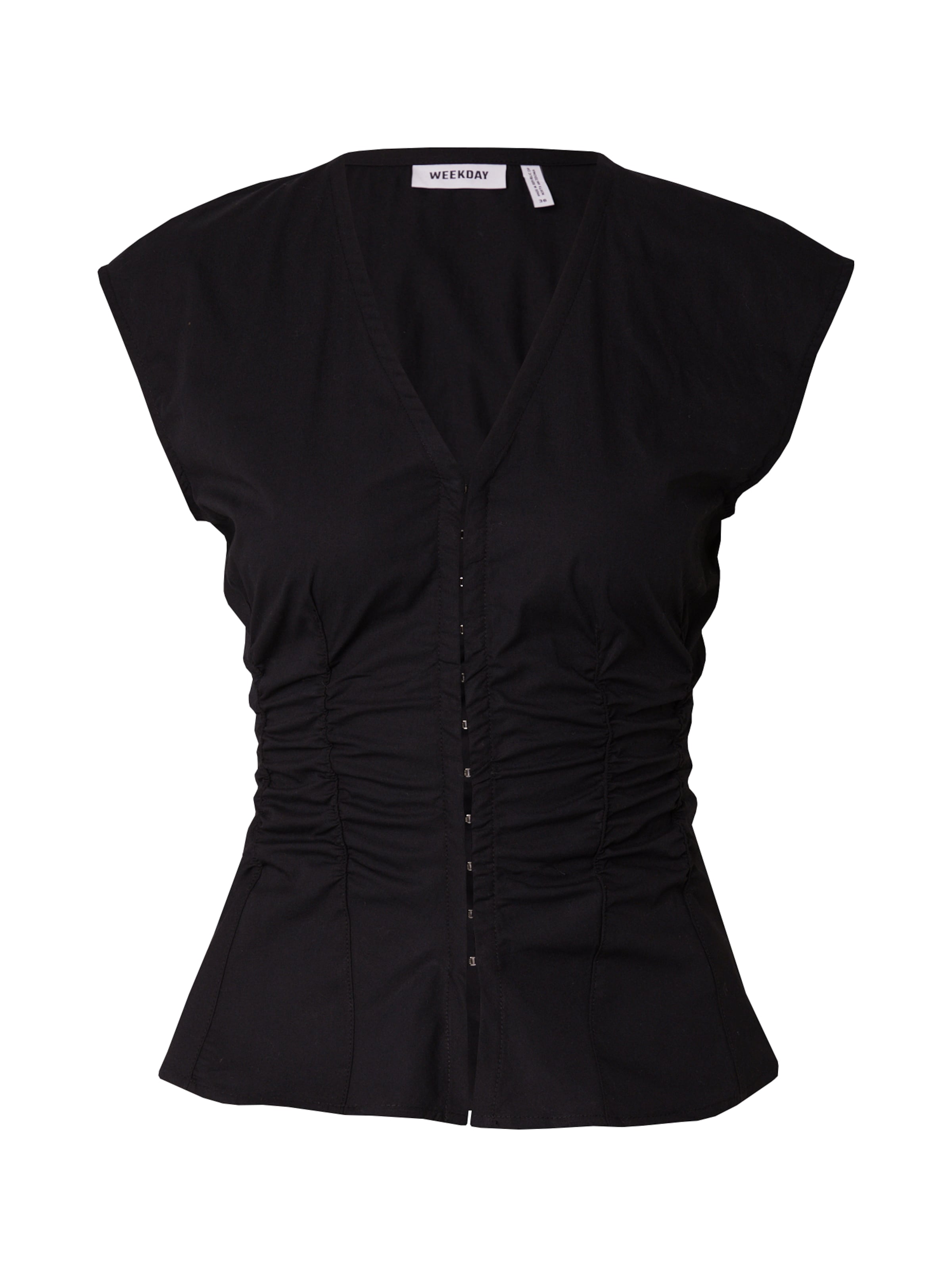 WEEKDAY Bluse 'Alec' in Schwarz: Vorderseite