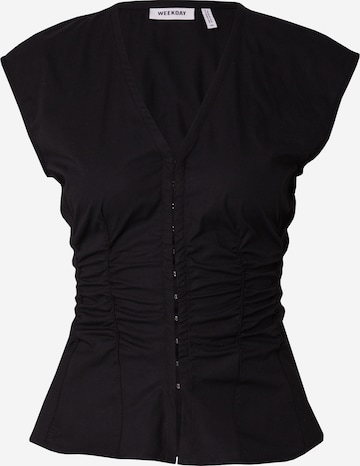 WEEKDAY Bluse 'Alec' in Schwarz: predná strana