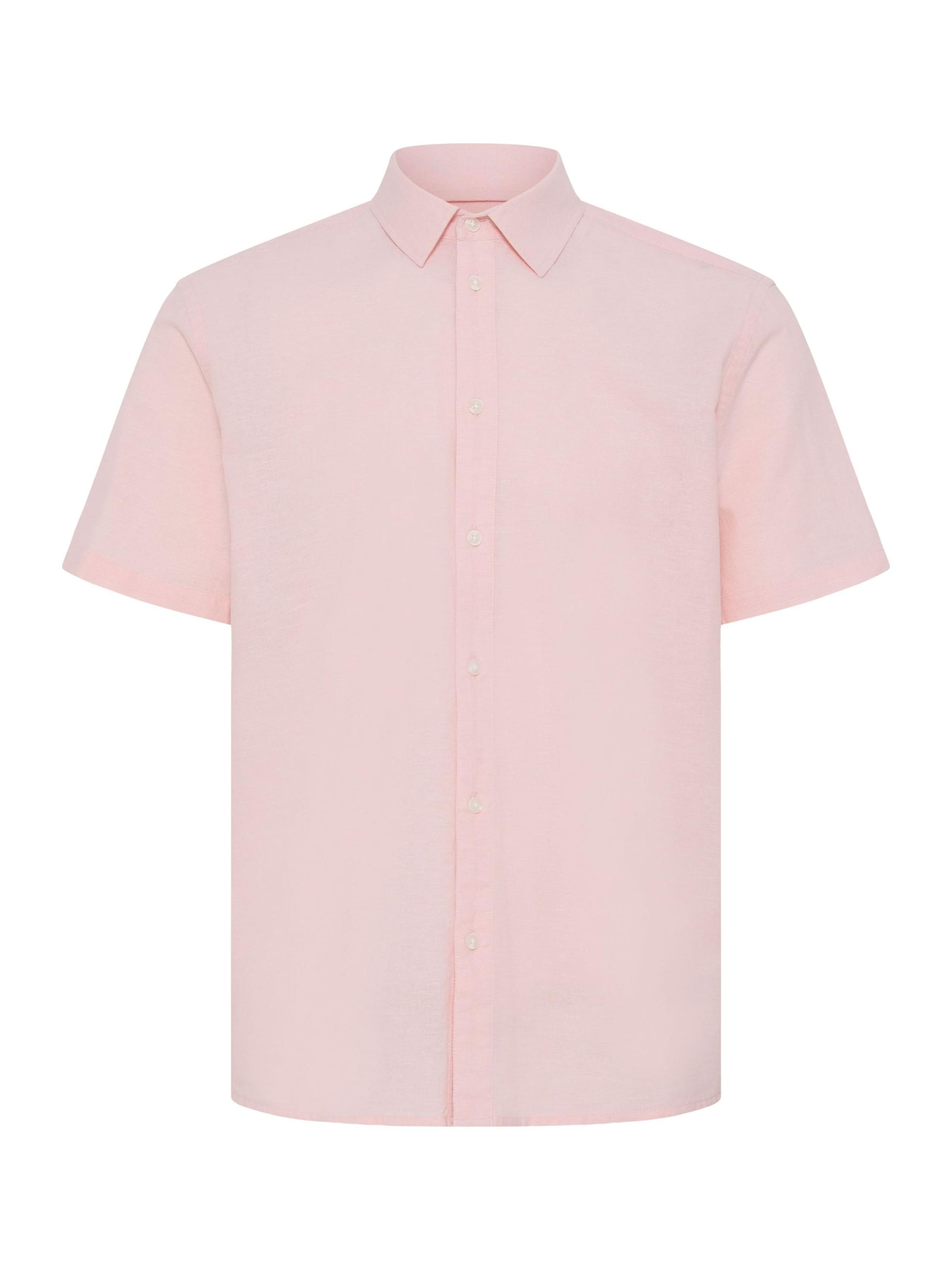 BLEND - Camisa ' BHAban Slub Linen Mix ' en rosa: frente