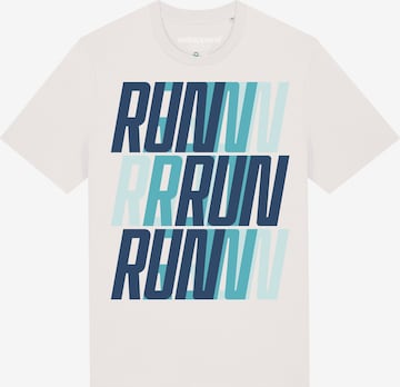Watapparel Shirt ' Run, Run, Run' in Wit: voorkant
