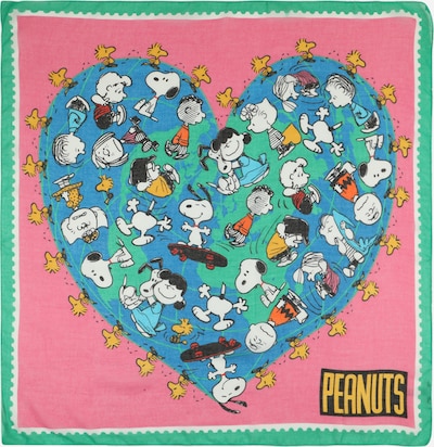CODELLO Tuch 'Peanuts' in blau / goldgelb / grün / pink, Produktansicht