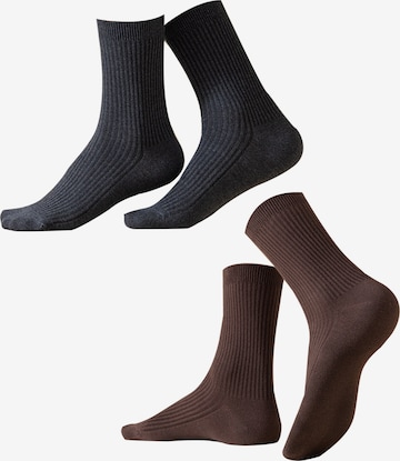 Millo Socks 'Cosy Steps Mix' in Brown: front