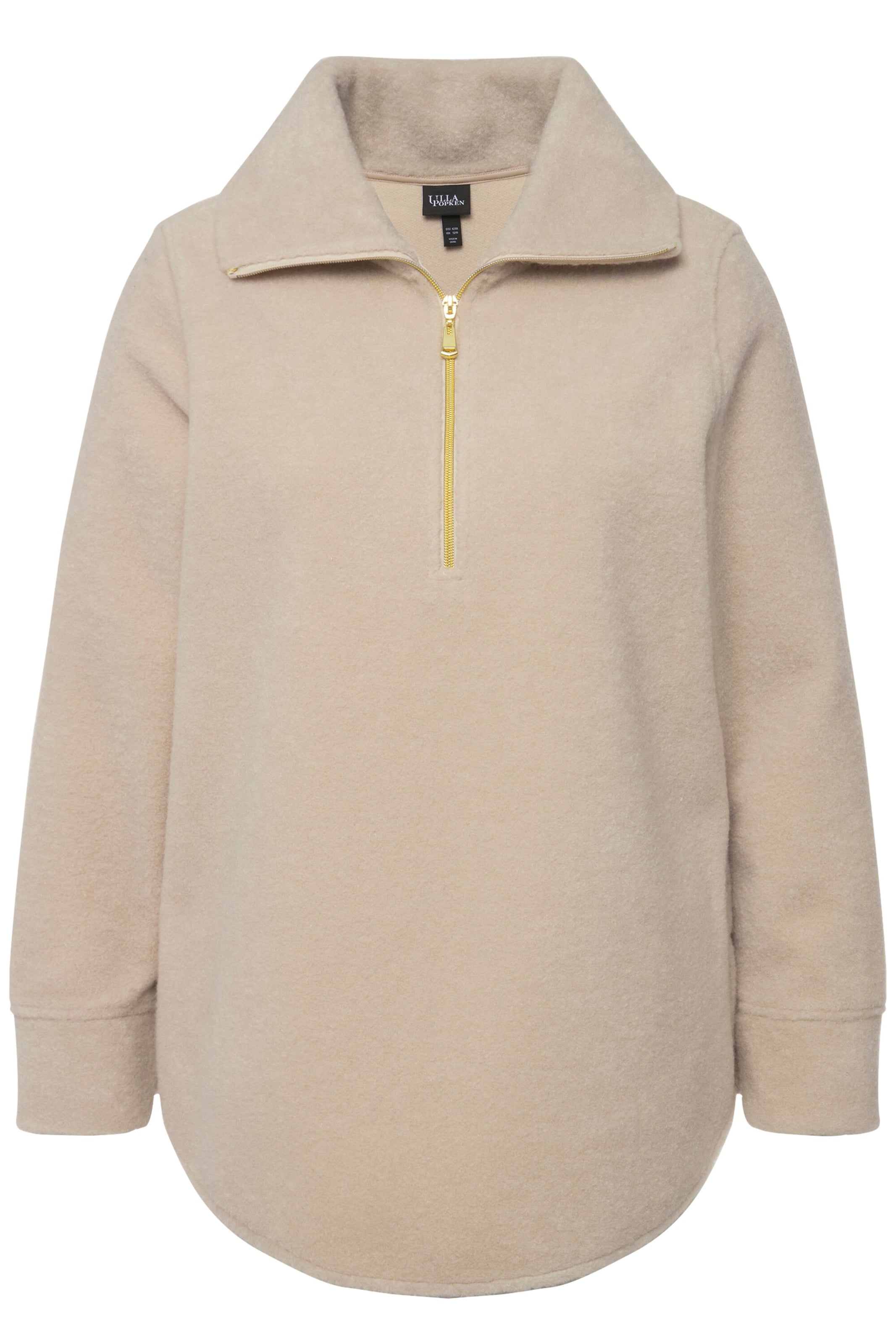 Ulla Popken Sweatshirt in Beige: Vorderseite
