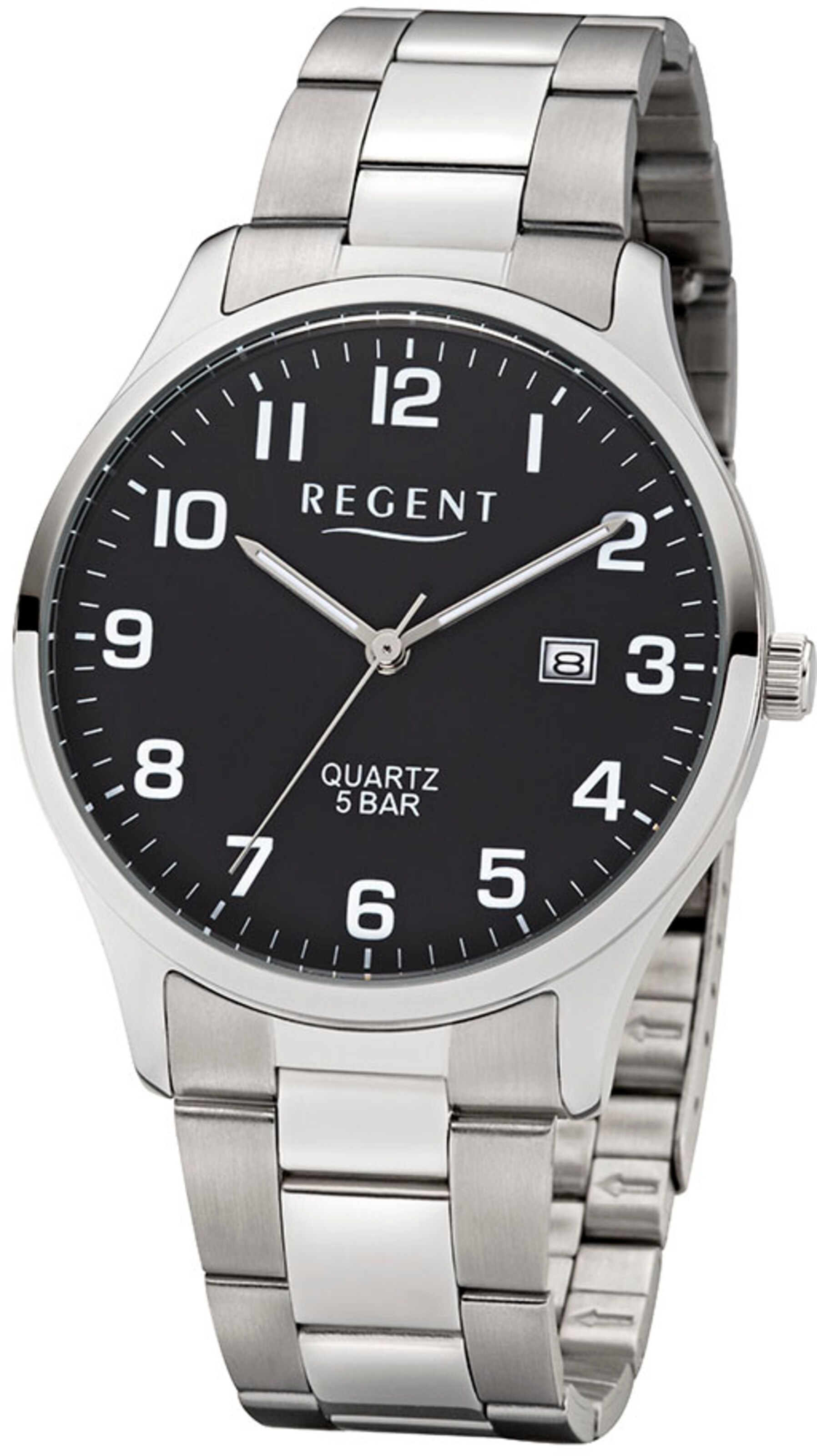 REGENT Uhr in Silber: Vorderseite